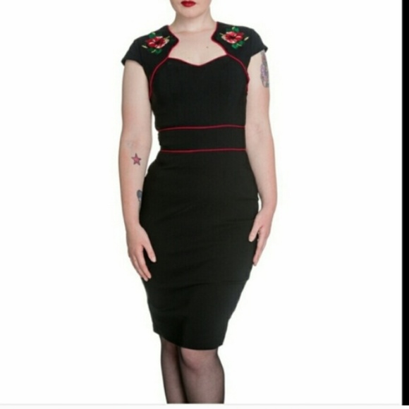 Hell Bunny Dresses & Skirts - HELL BUNNY HIBISCUS WIGGLE PENCIL SEXY DRESS